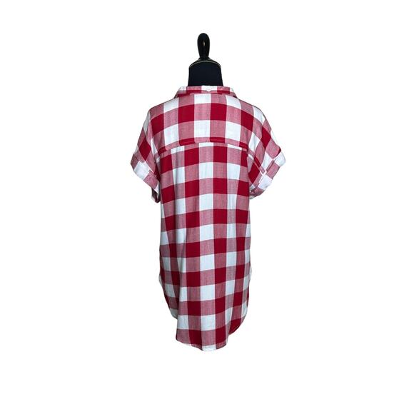 Alexander Jordan red plaid short sleeves button shirt size M - Picture 11 of 13